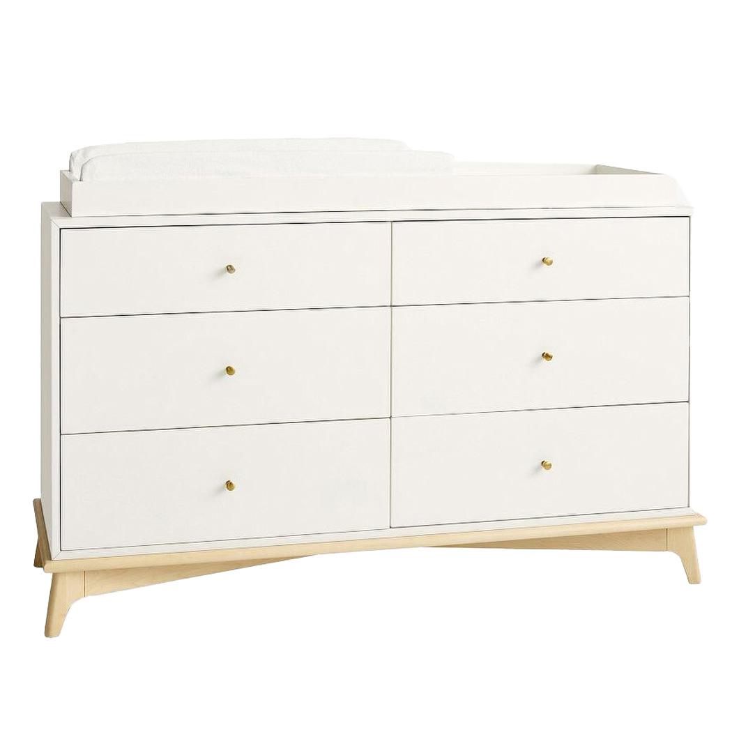 Pottery Barn Kids Sydney Topper - Extra Wide 2 Tone Simply White